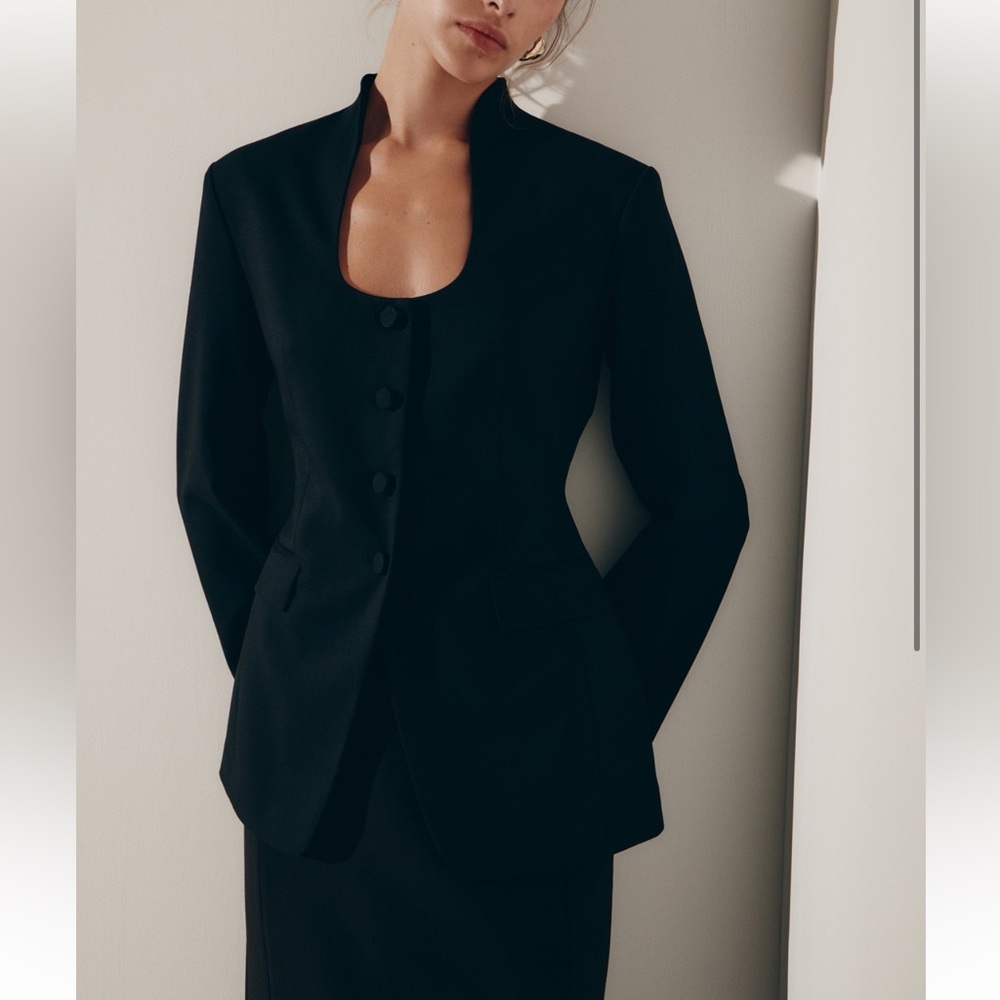 NWT lime (Russian designer) Black Tailored Women's Blazer Jacket